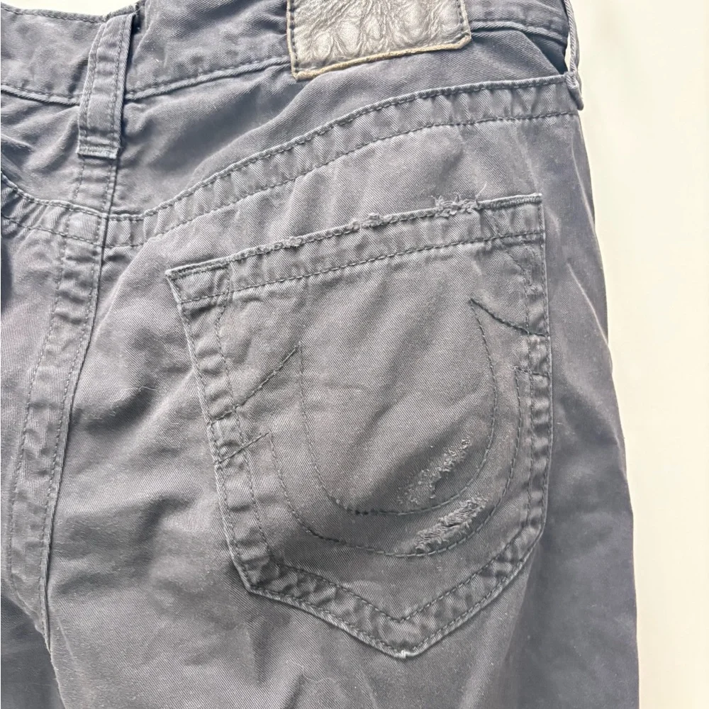 True Religion Charcoal Distressed Men Jeans